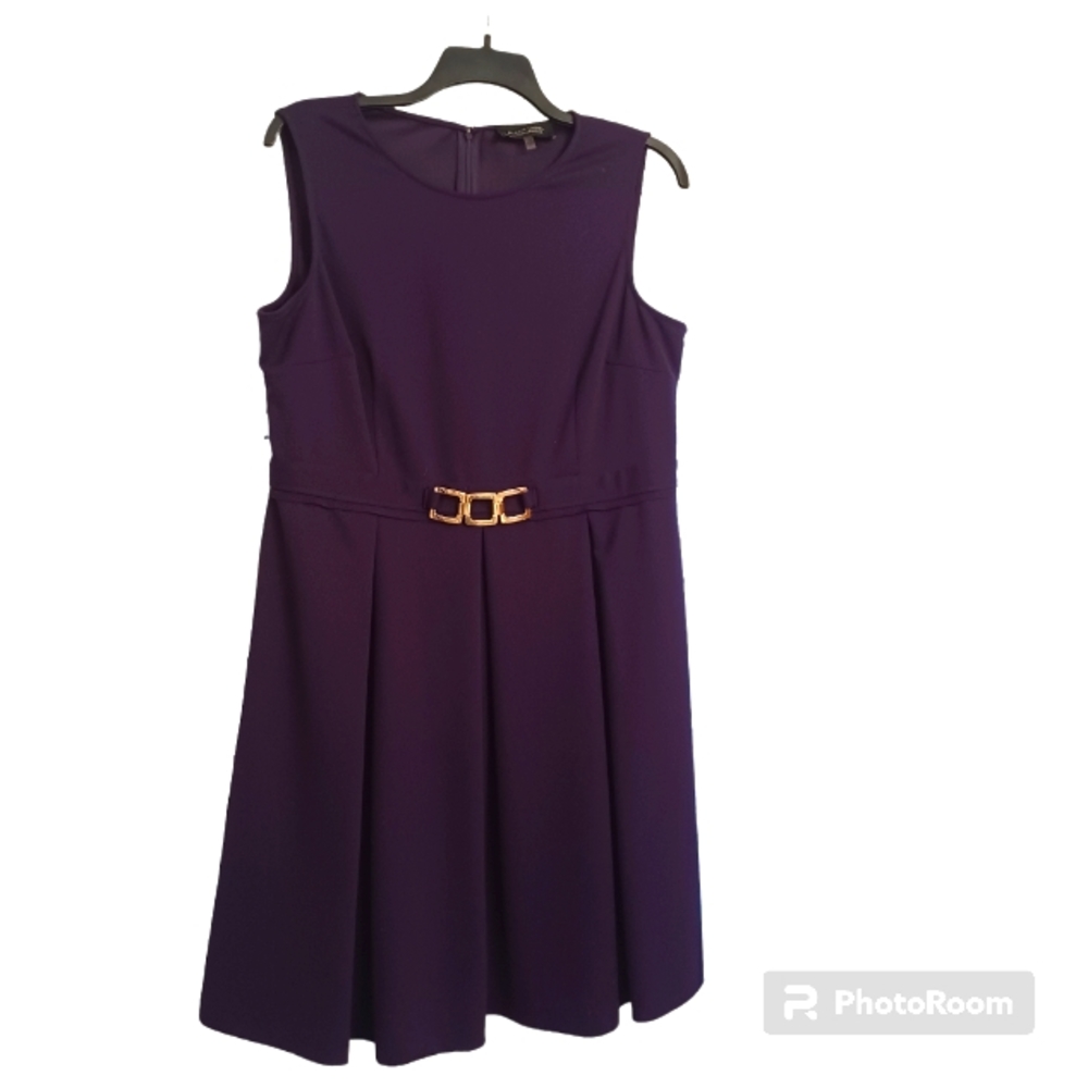BLACK LABEL by EVAN- PICONE Plum Purple Classic Sleeveless Dress Size 16